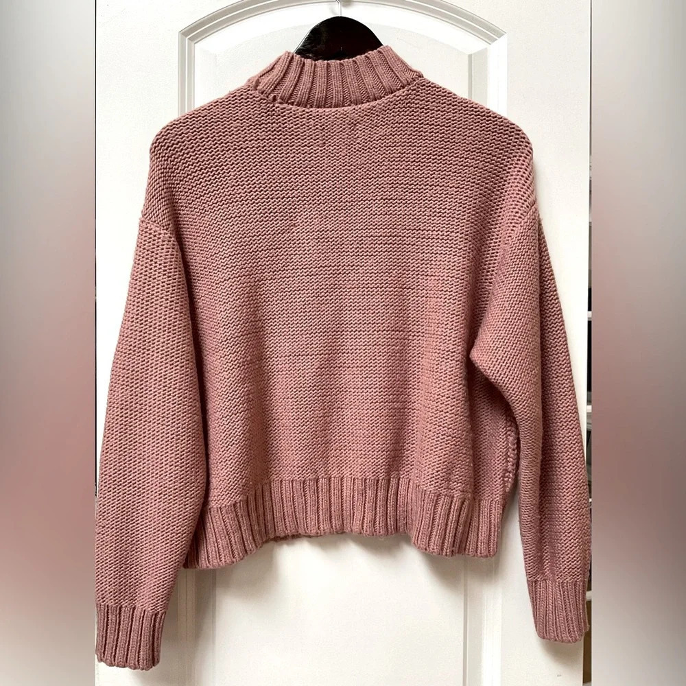 Lucky Brand Mock Neck, Cable Knit Sweater - Picture 2 of 4